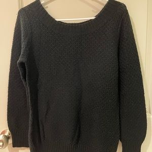 Off the shoulder black sweater
